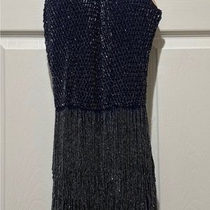 Primavera Couture Fringe Cocktail Dress